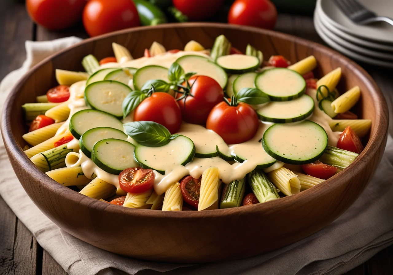 Pasta Bake with Zucchini and Tomatoes