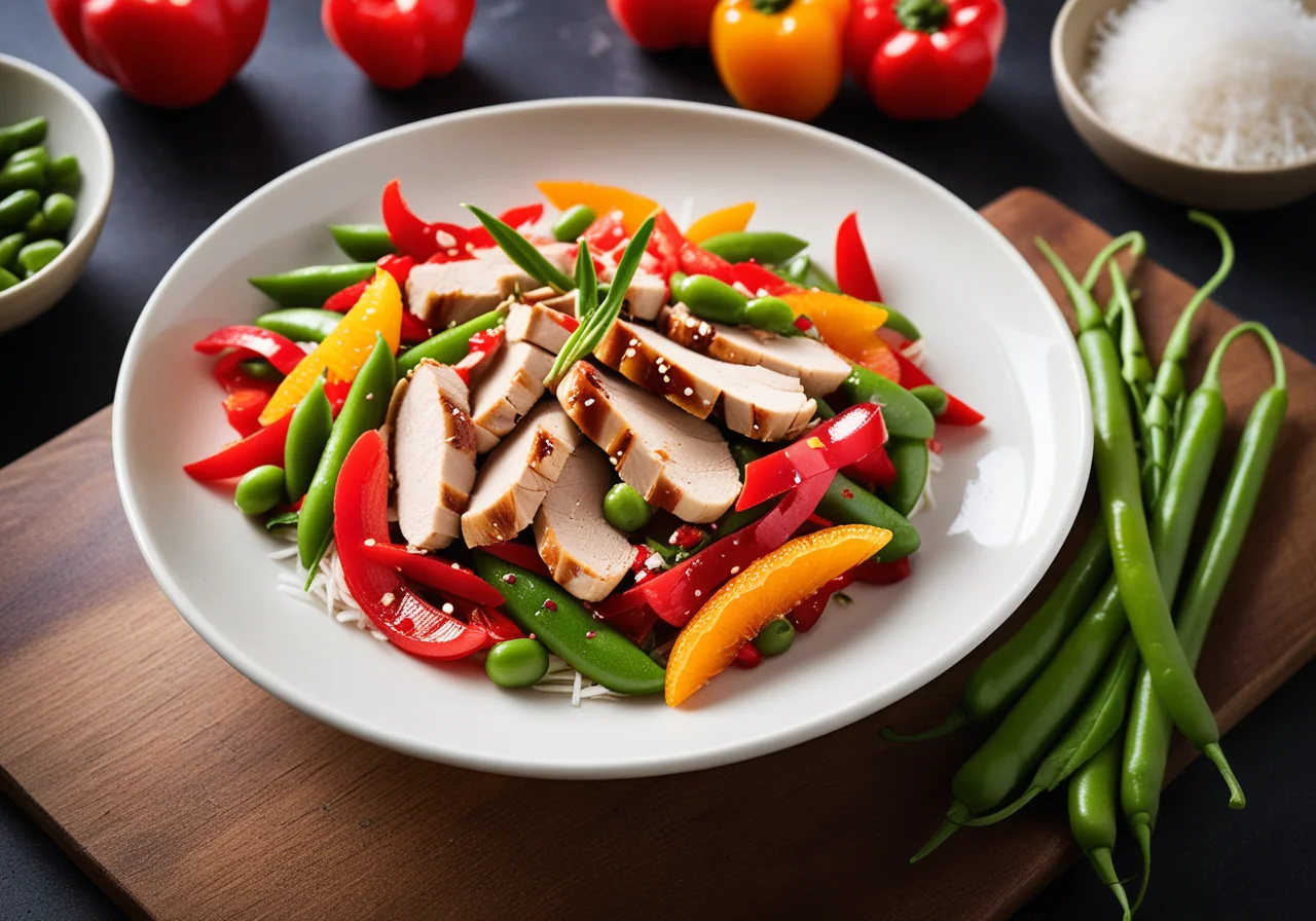 Fruitful Chicken with Wok Vegetables