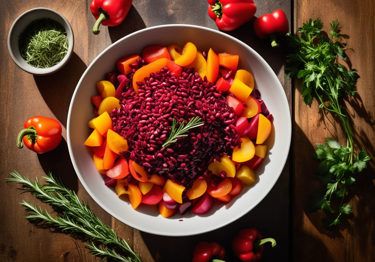 Pickled Beet Beans with Bell Peppers