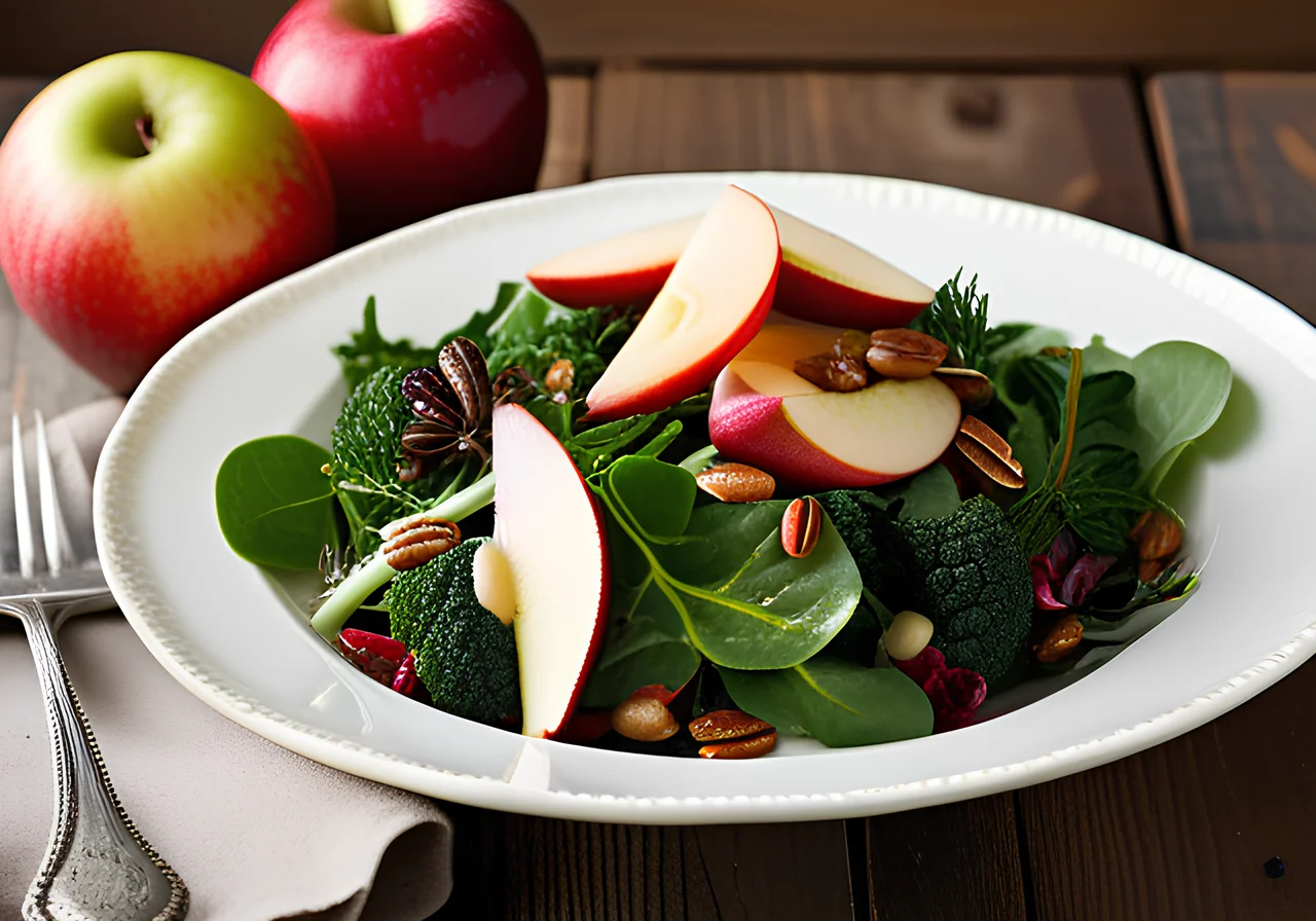 Swiss Chard and Broccoli Salad with Buttermilk Dressing