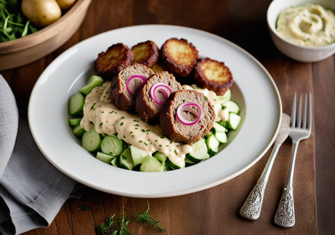 Leberkäse with Potato Salad