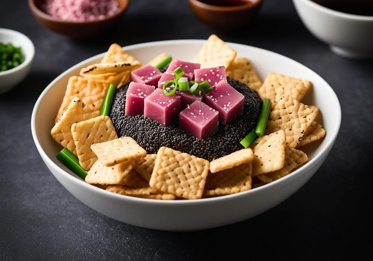 Thunfischwürfel mit Sesam