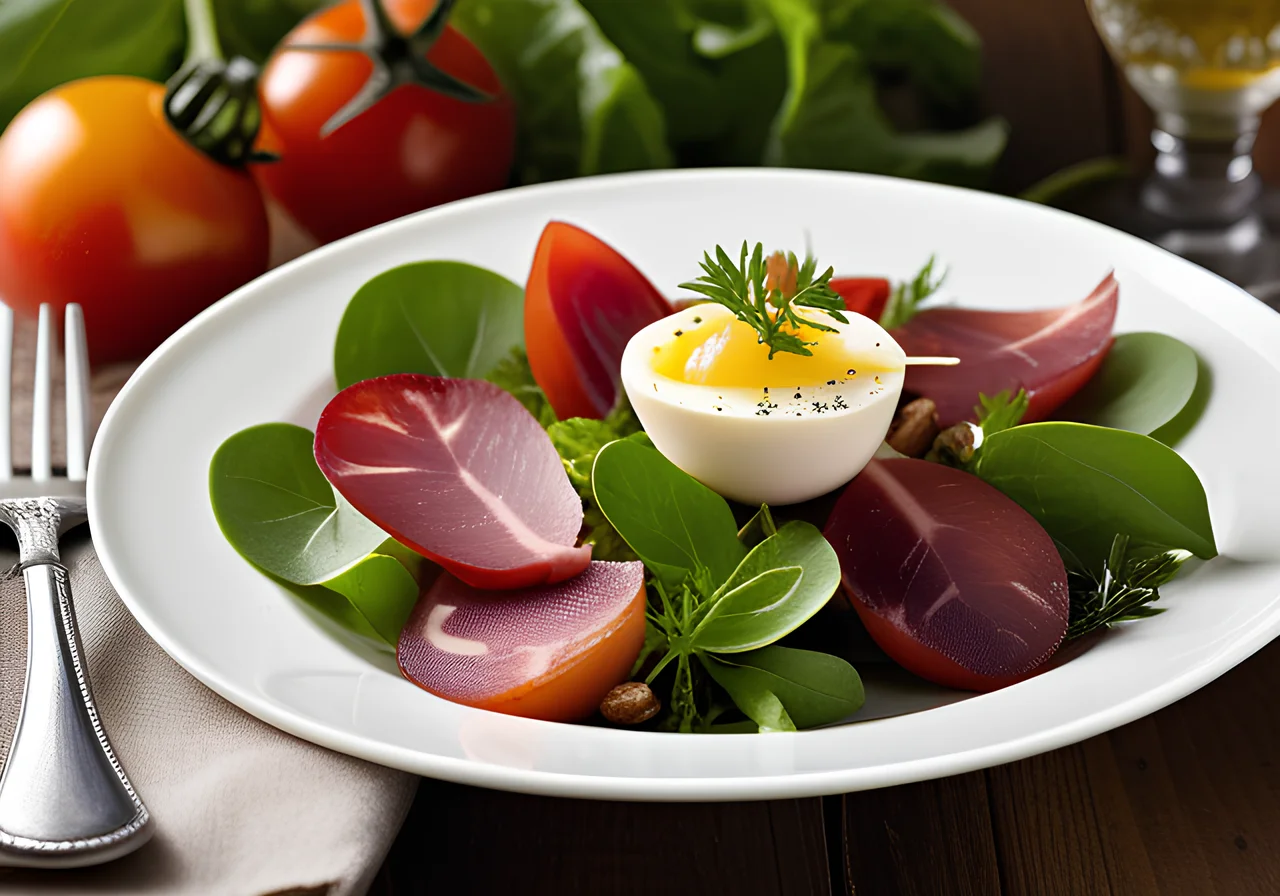 Mixed Leaf Salad with Mustard Dressing