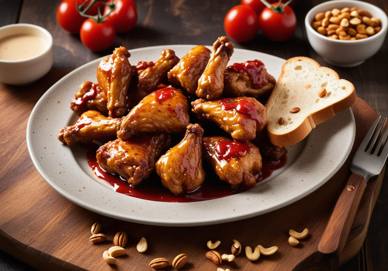 Chicken Wings with Crunchy Bread