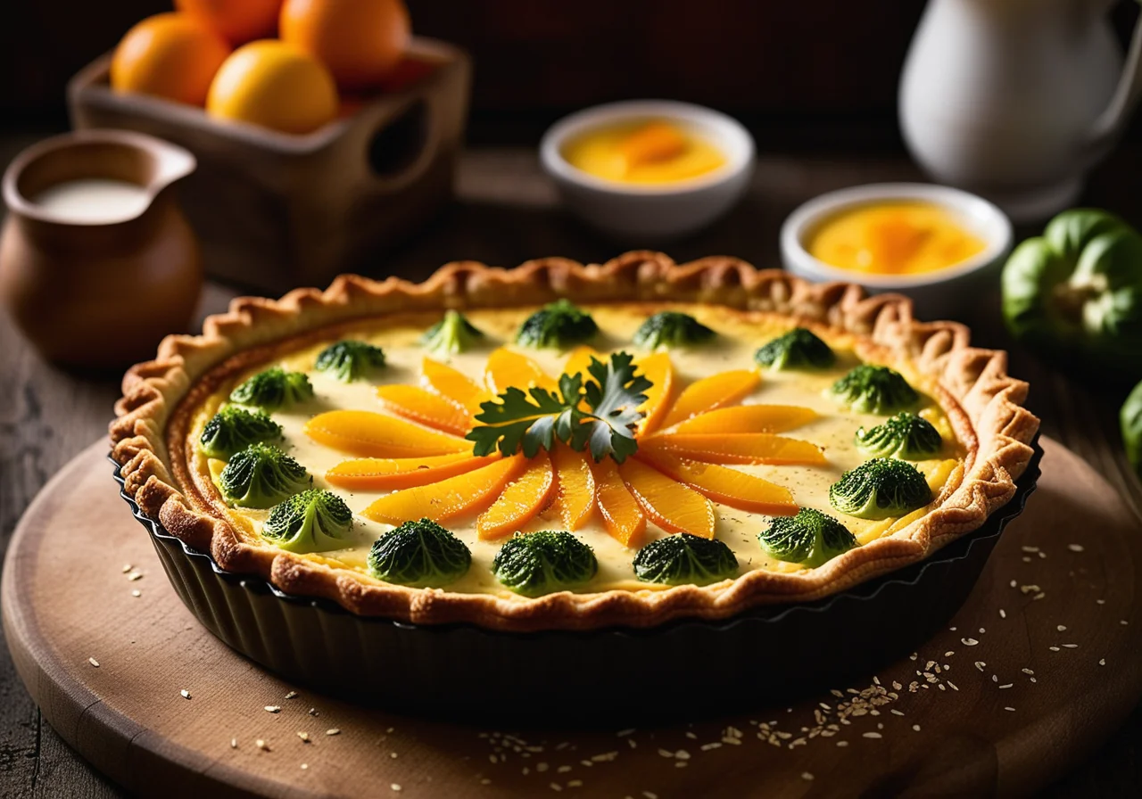 Vegetable Quiche with Brussels Sprouts