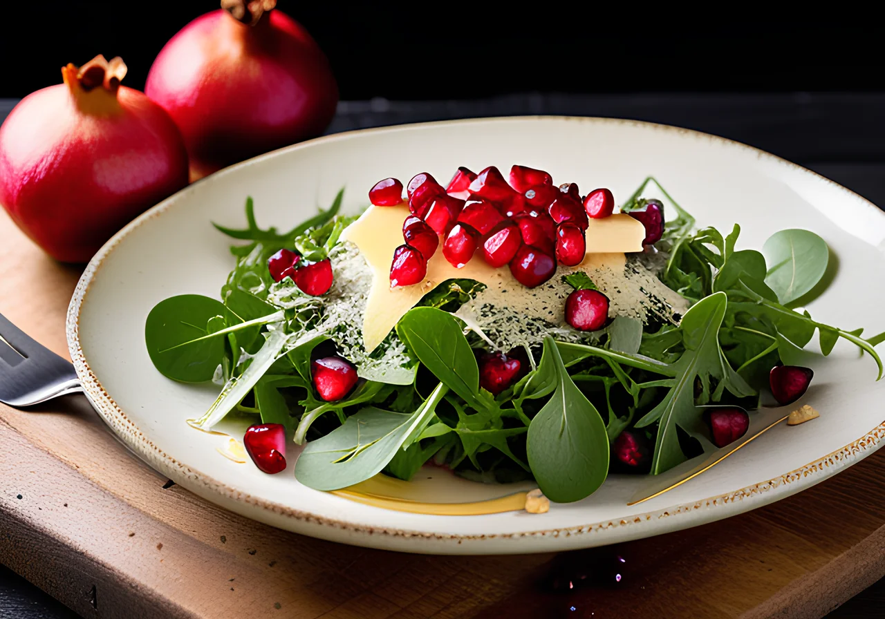Arugula Salad with Pomegranate and Parmesan