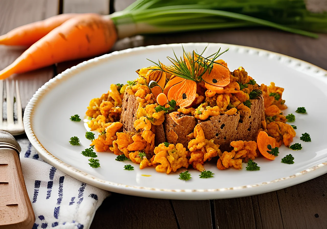 Carrot Scramble with Bread Hearts
