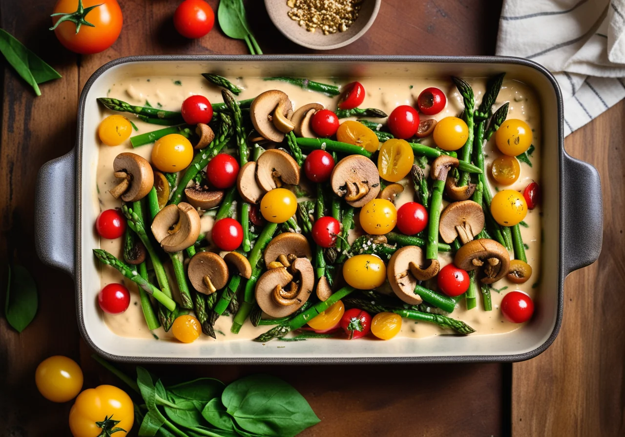 Asparagus Vegetable Casserole with Chicken