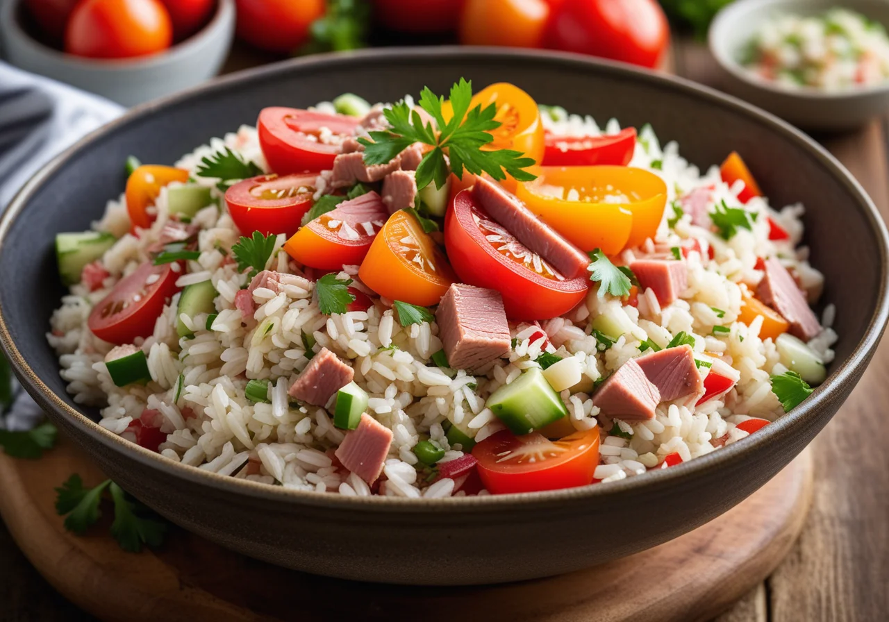 Rice Salad with Tuna and Tomatoes