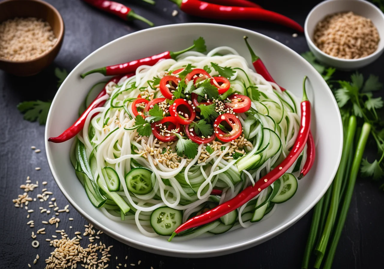 Asian Glass Noodle Ground Beef Salad