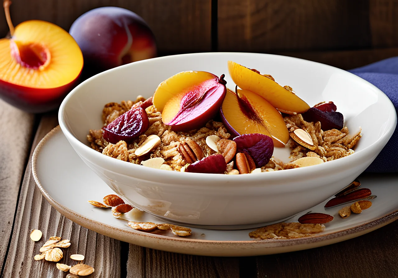 Crunchy Plum Bowl with ACTIVIA Cereals