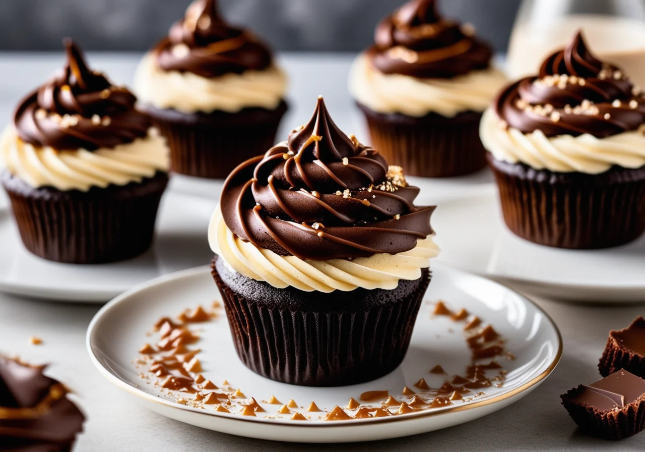 Chocolate‑Caramel Cupcakes