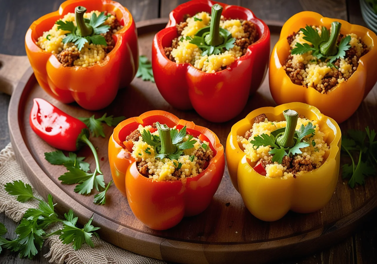 Stuffed Bell Peppers with Couscous