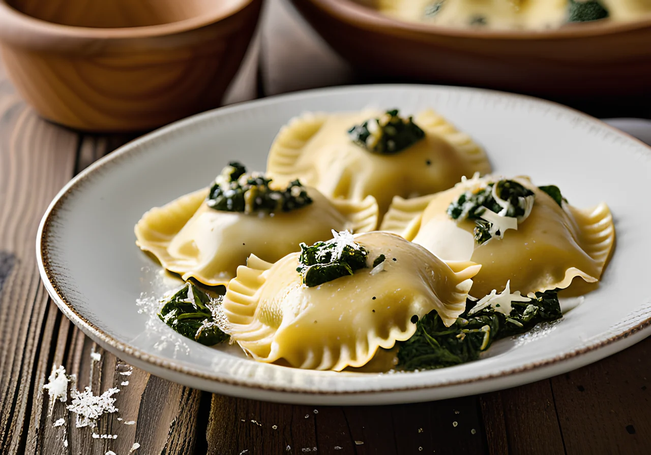 Spinach and Parmesan Ravioli