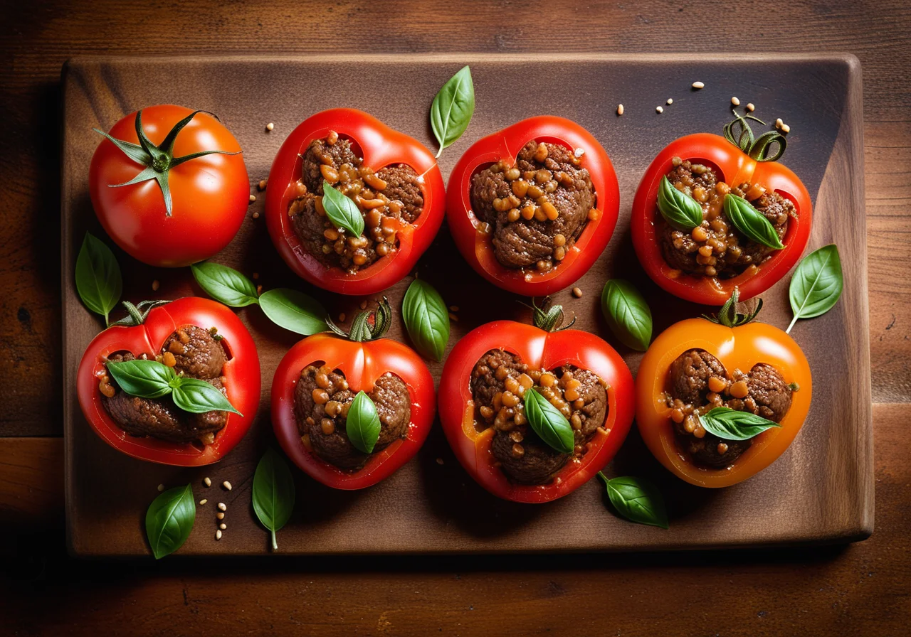 Stuffed Tomatoes with Lentils