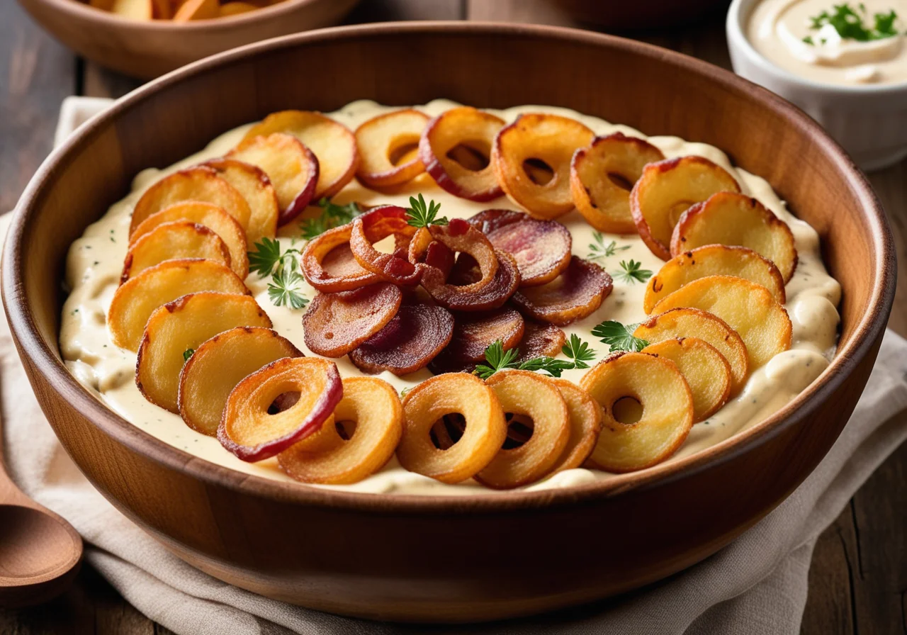 Potato Casserole with Bacon, Onions and Sour Cream