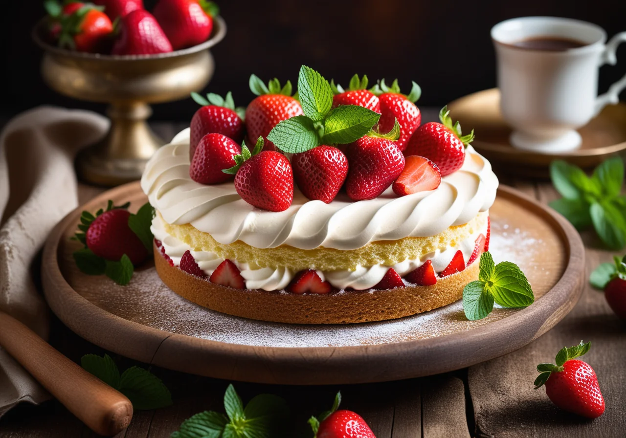 Creamy Berry Cake