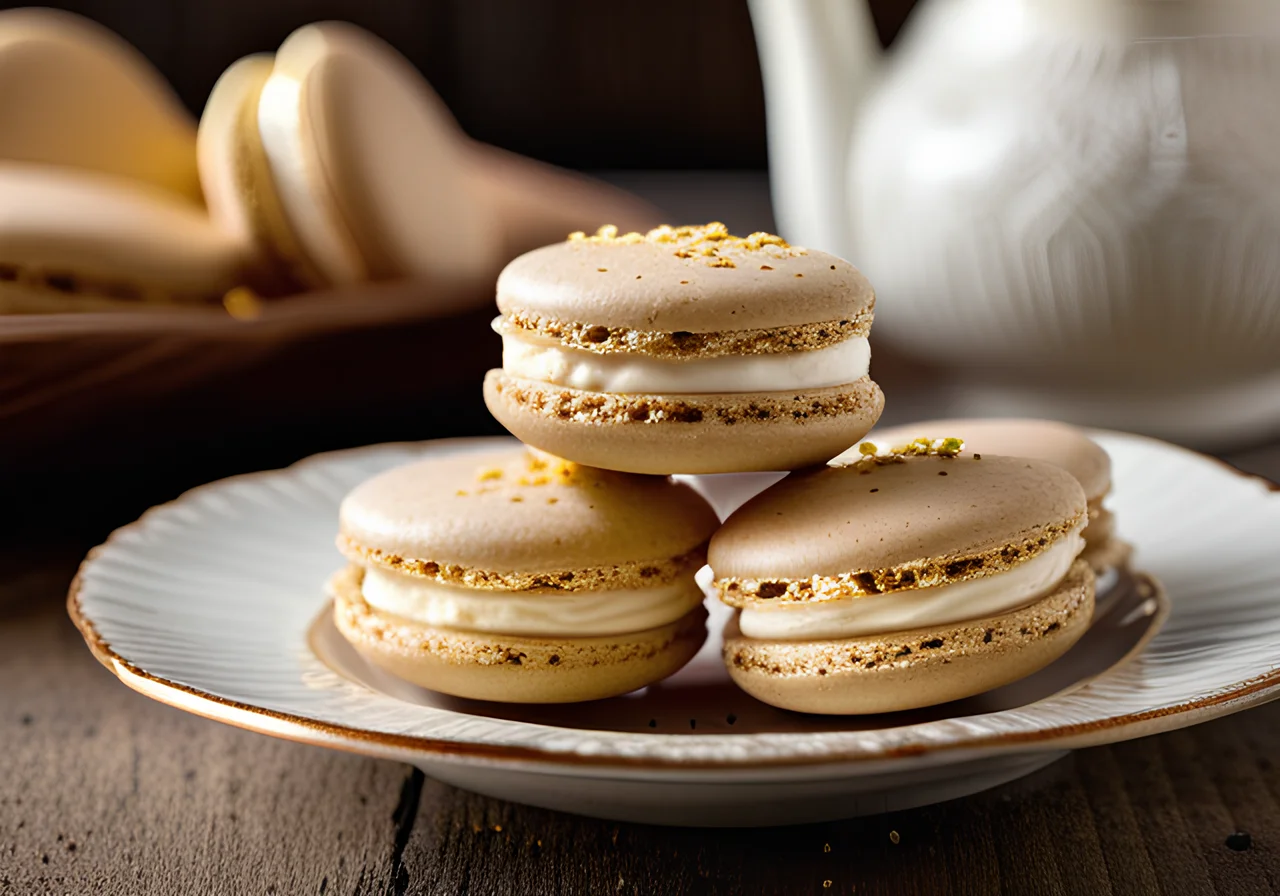 Almond Macarons with Dates
