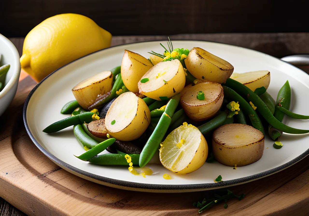 Lemon Green Bean and Potato Skillet