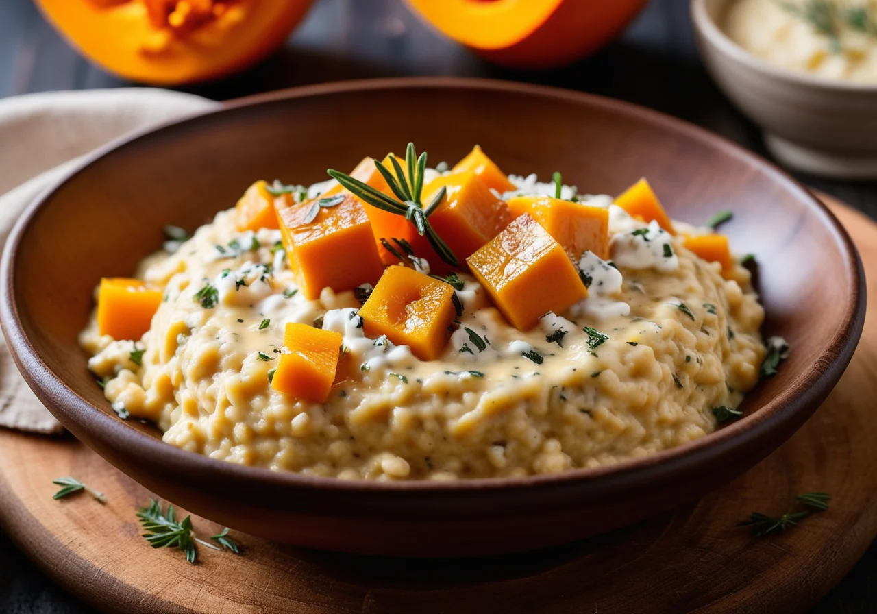 Pumpkin Risotto with Gorgonzola