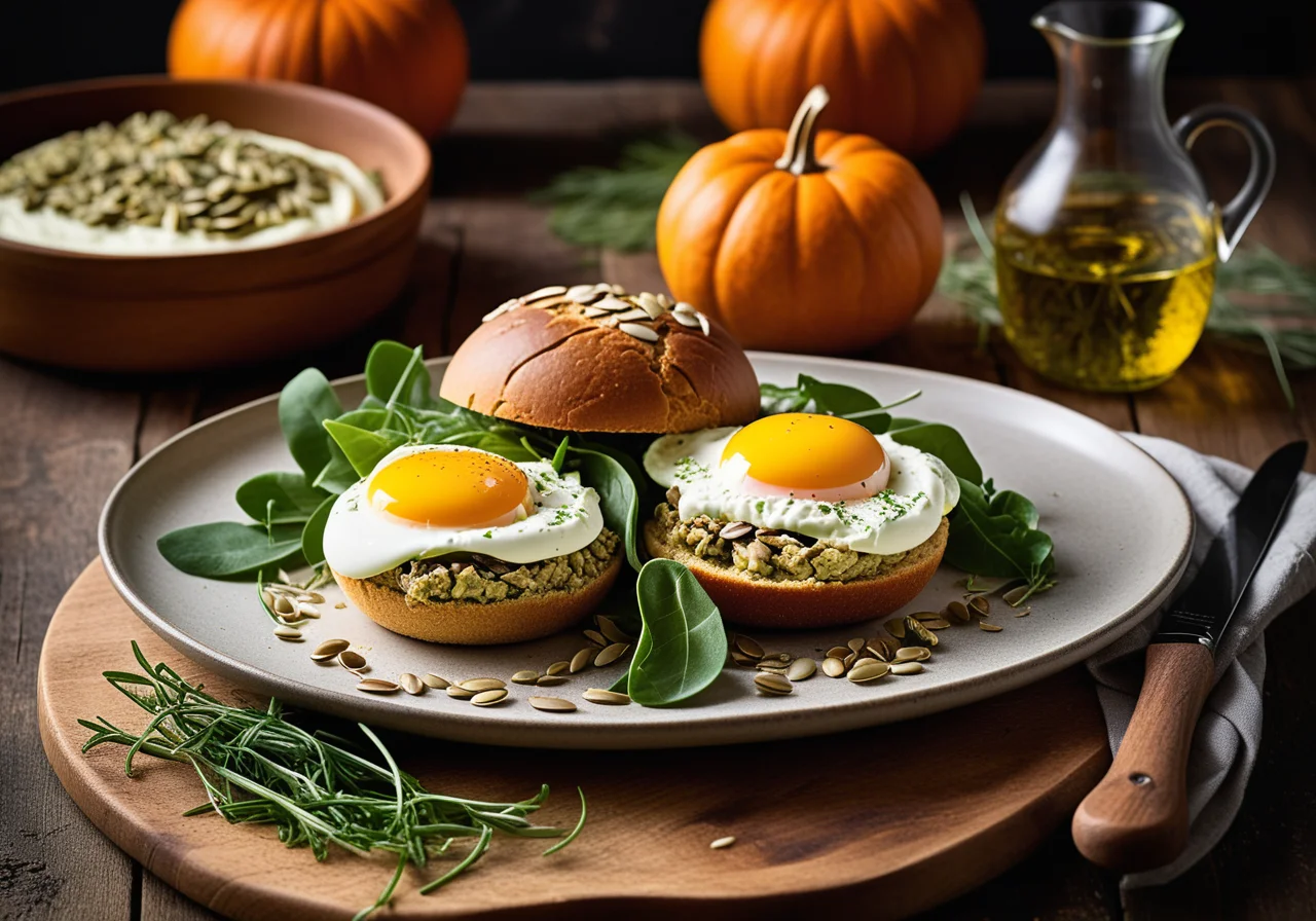 Seed Bun with Egg and Quark