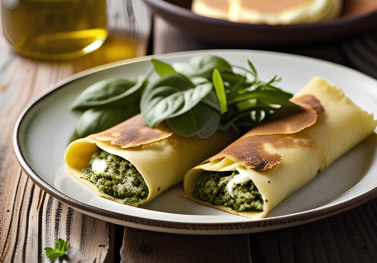 Spicy Stuffed Crepes