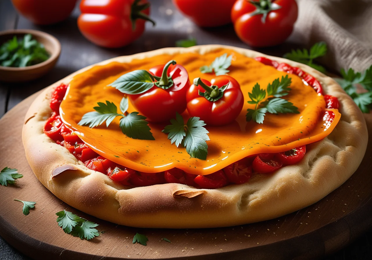 El Salvador Dough Flaps with Tomato Pepper Puree