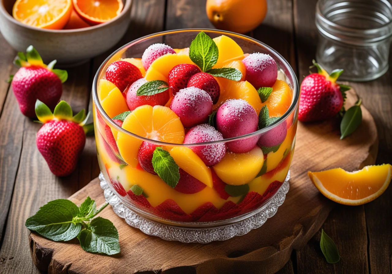 Juicy Fruit Salad in a Glass