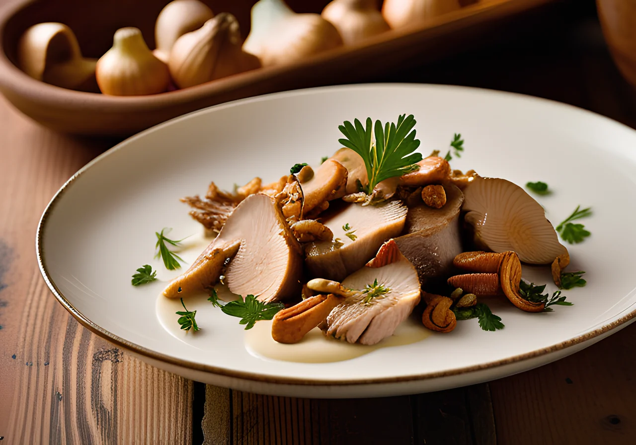 Turkey Strips with Chanterelle Mushrooms