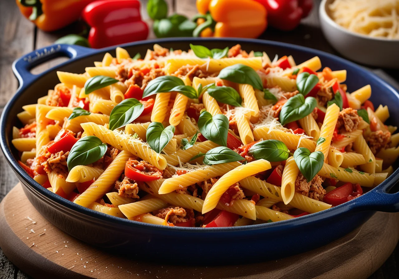 Macaroni Bake with Bell Peppers