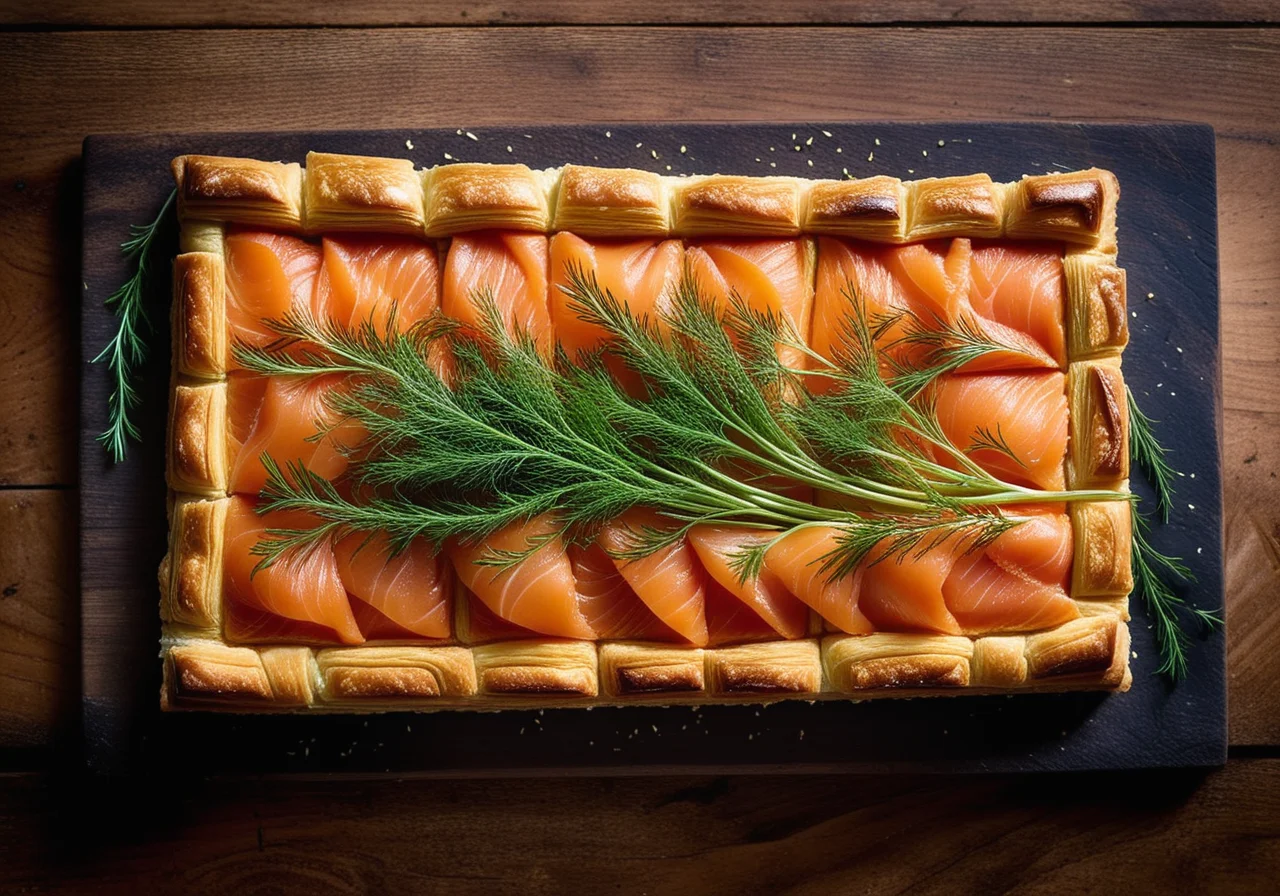 Salmon Puff Pastry Tarts with Fennel