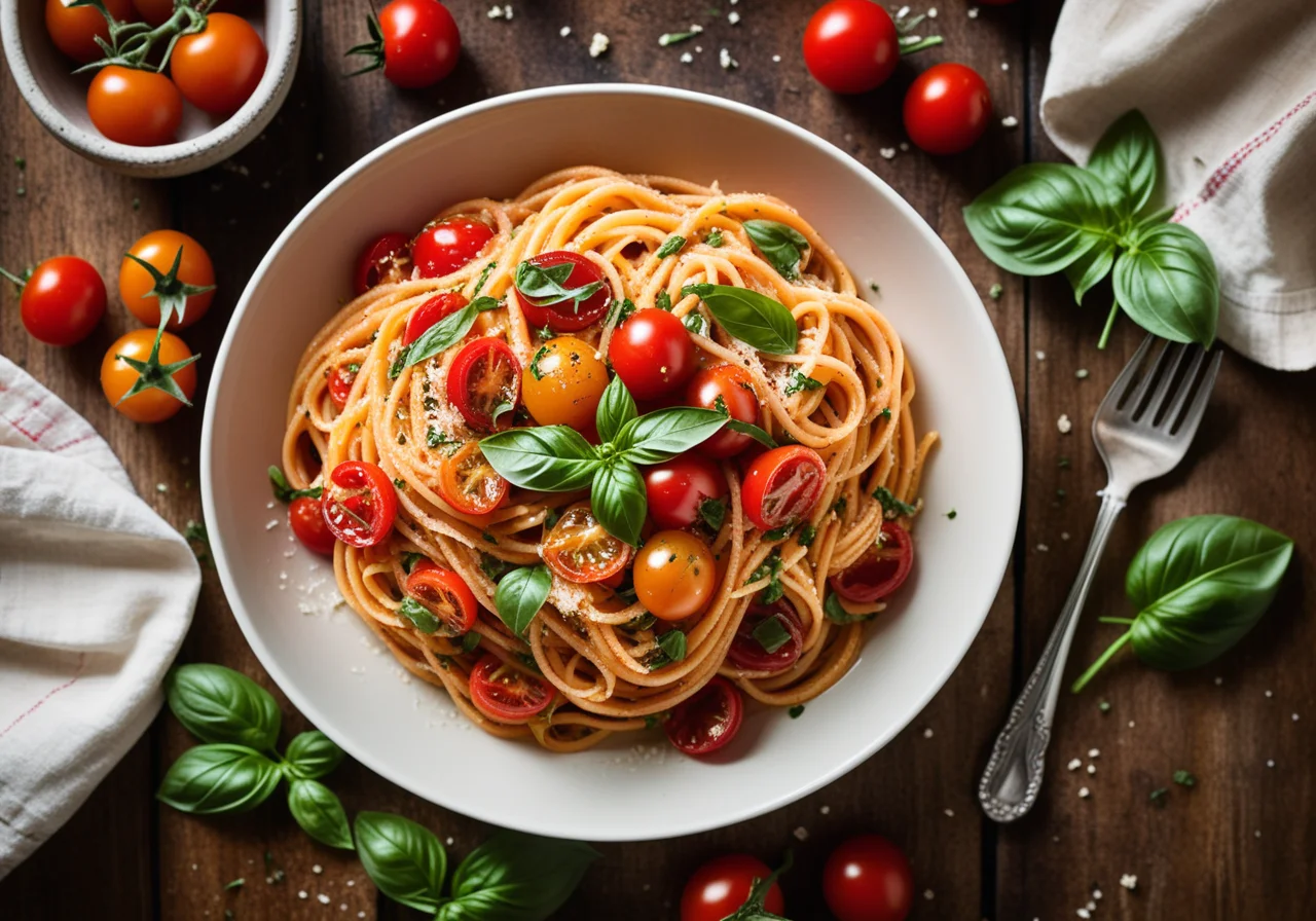 Pasta with Cocktail Tomatoes