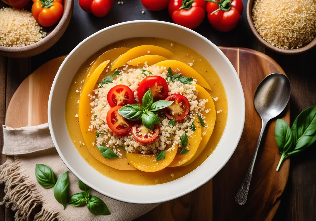 Quinoa with Vegetables in Broth