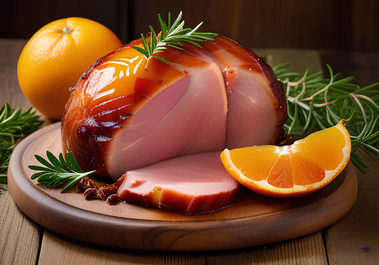 Christmas Ham with Jam Glaze