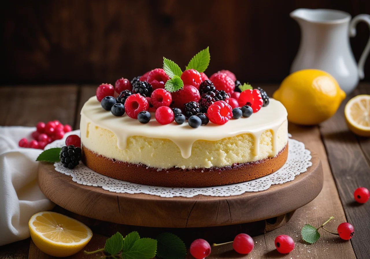 Cream Cake with Currants