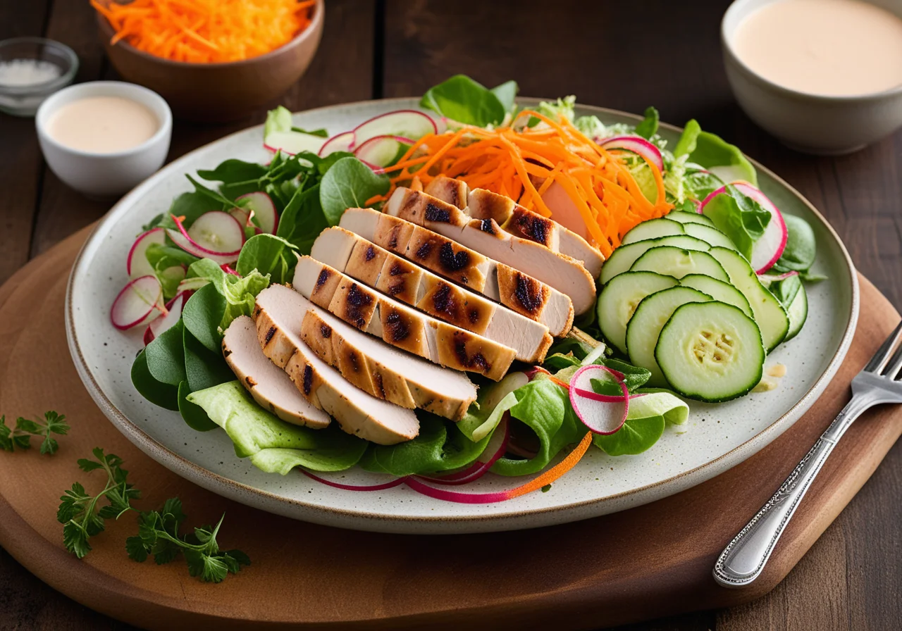 Chicken Breast Salad with Yogurt Dressing