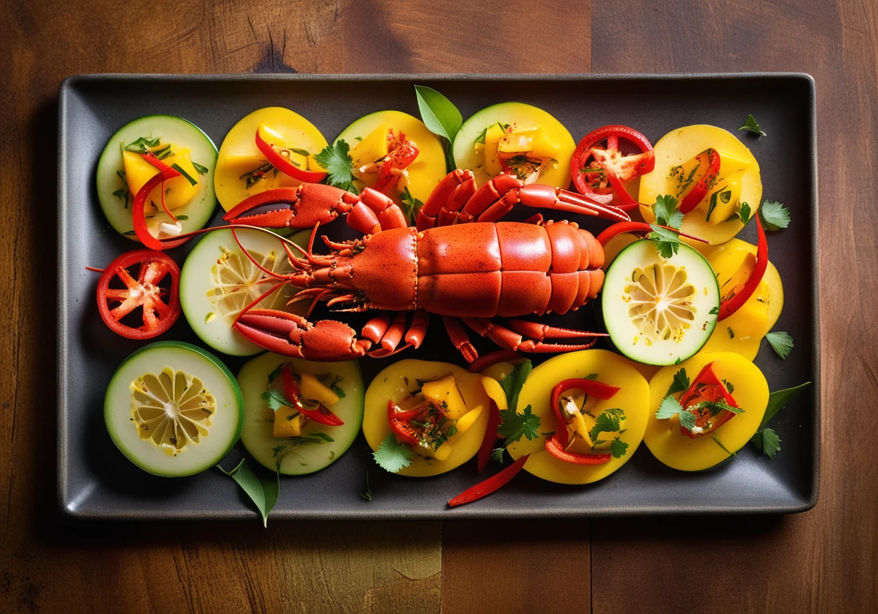 Lobster with Marinated Vegetables