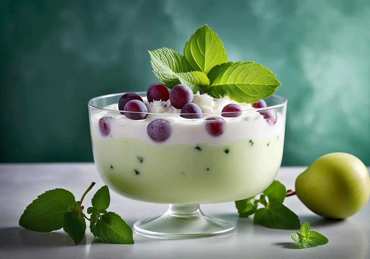 Quark Cream with Grapes