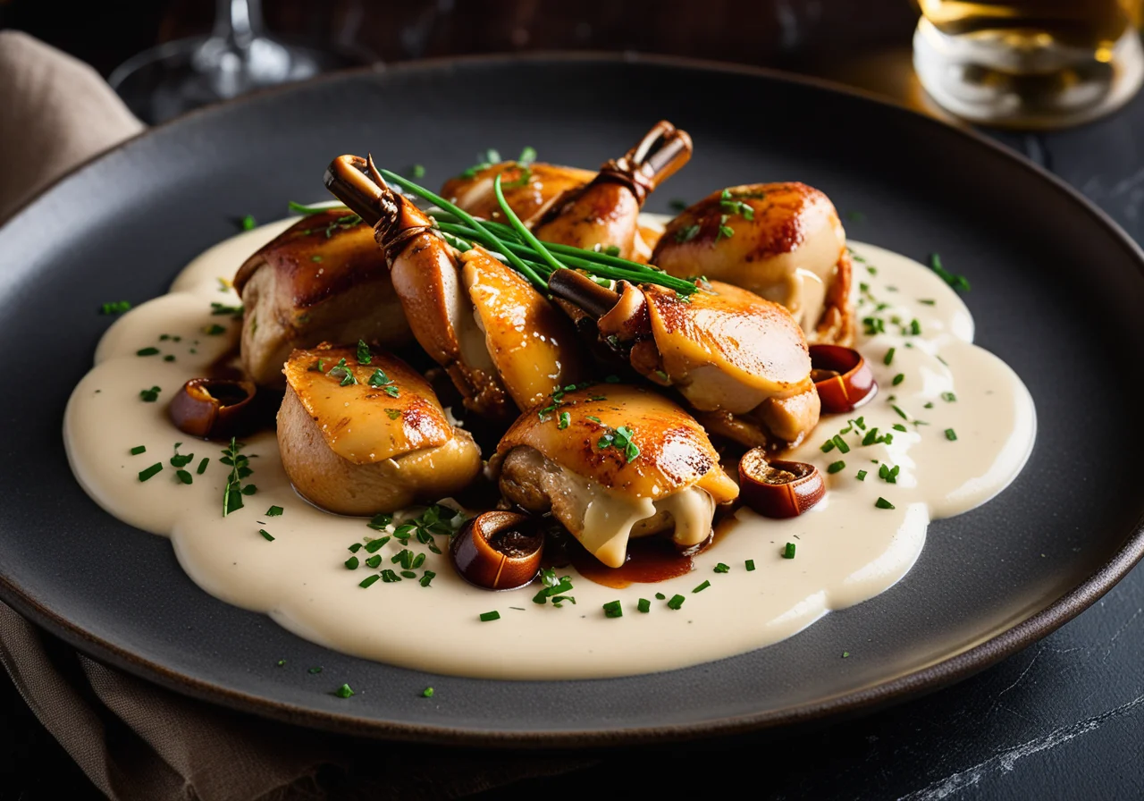 Chicken Thighs with Crabs and Crab Sauce