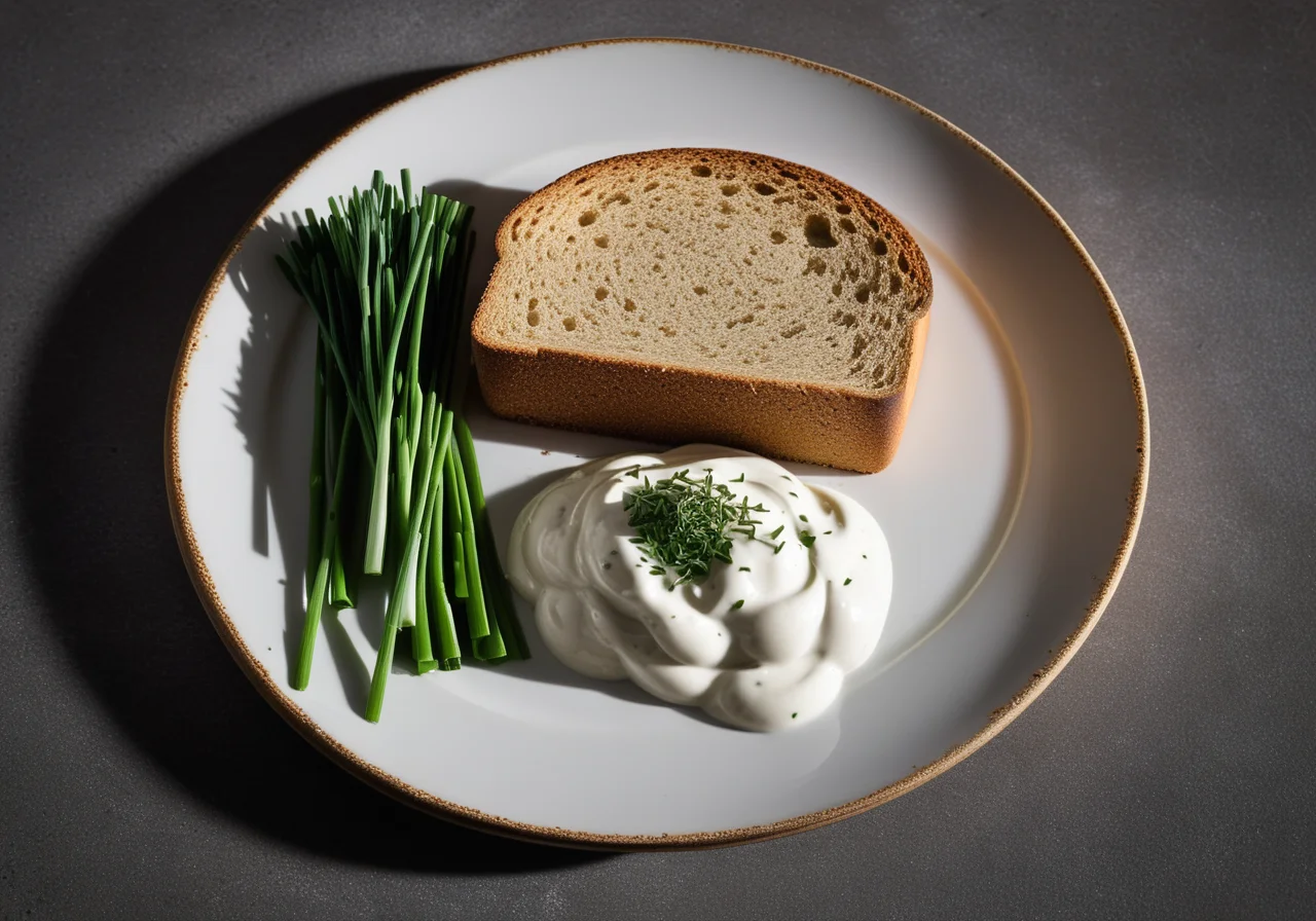 Sesame Bread with Chives Quark