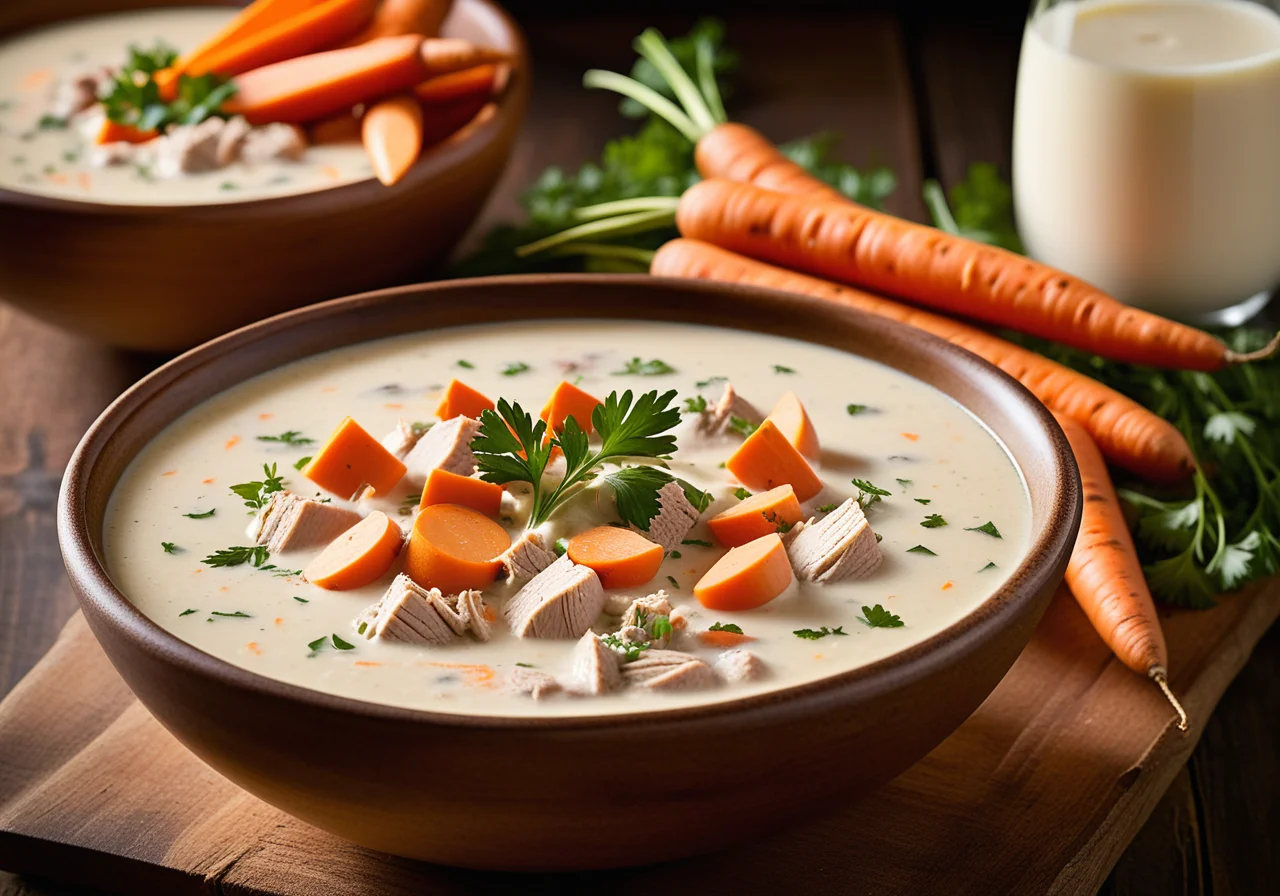 Creamy Turkey Soup with Wild Rice