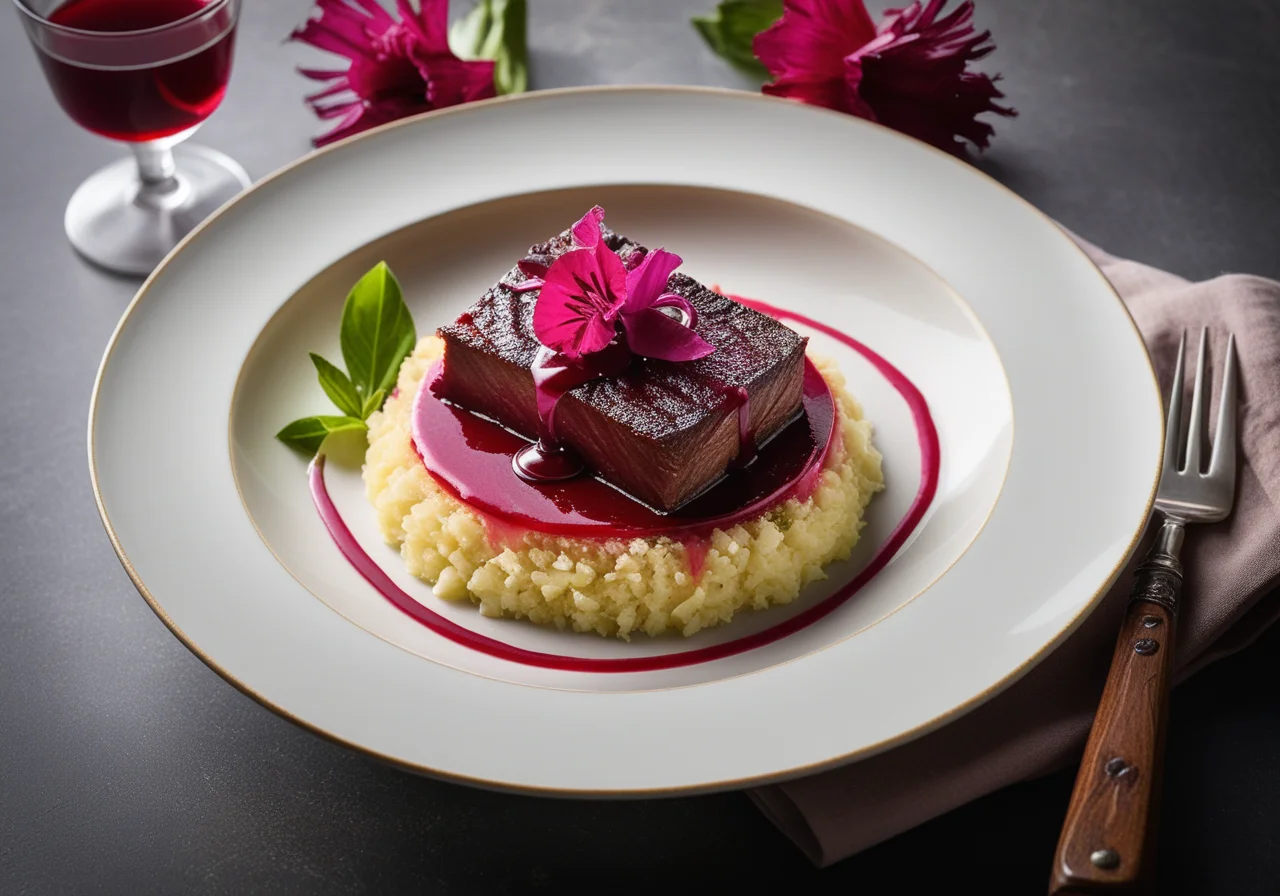 Steinbutt in Rhubarb Sauce