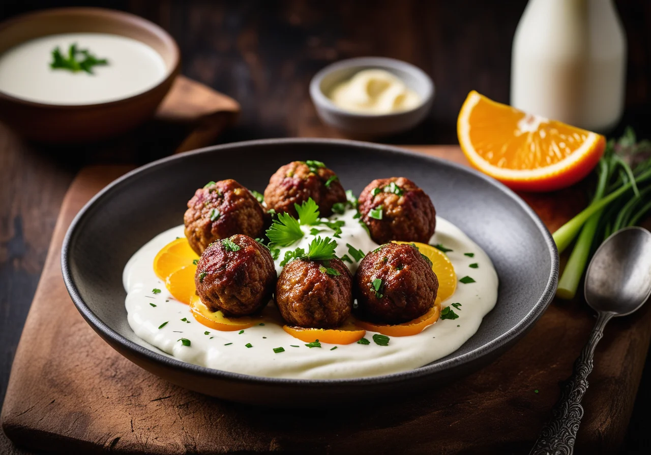 Lamb Meatballs with Garlic Yogurt