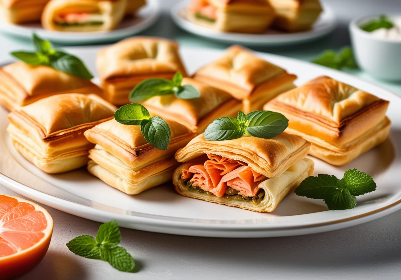 Spicy Filled Puff Pastry Rolls