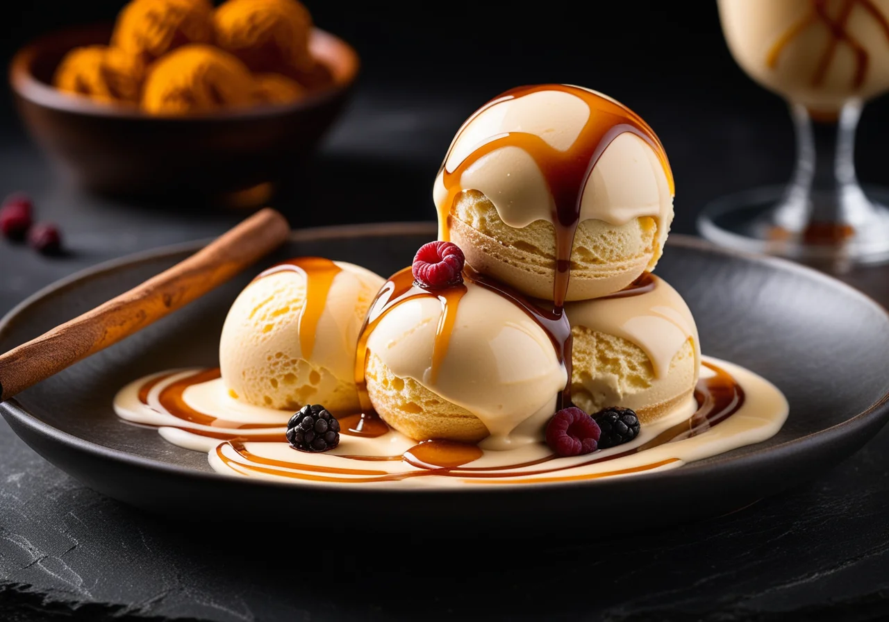 Ice Cream with Licorice Syrup