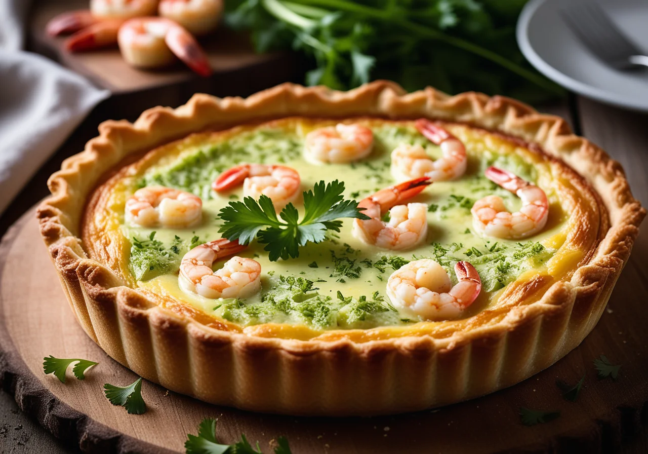 Celery Quiche with Shrimp