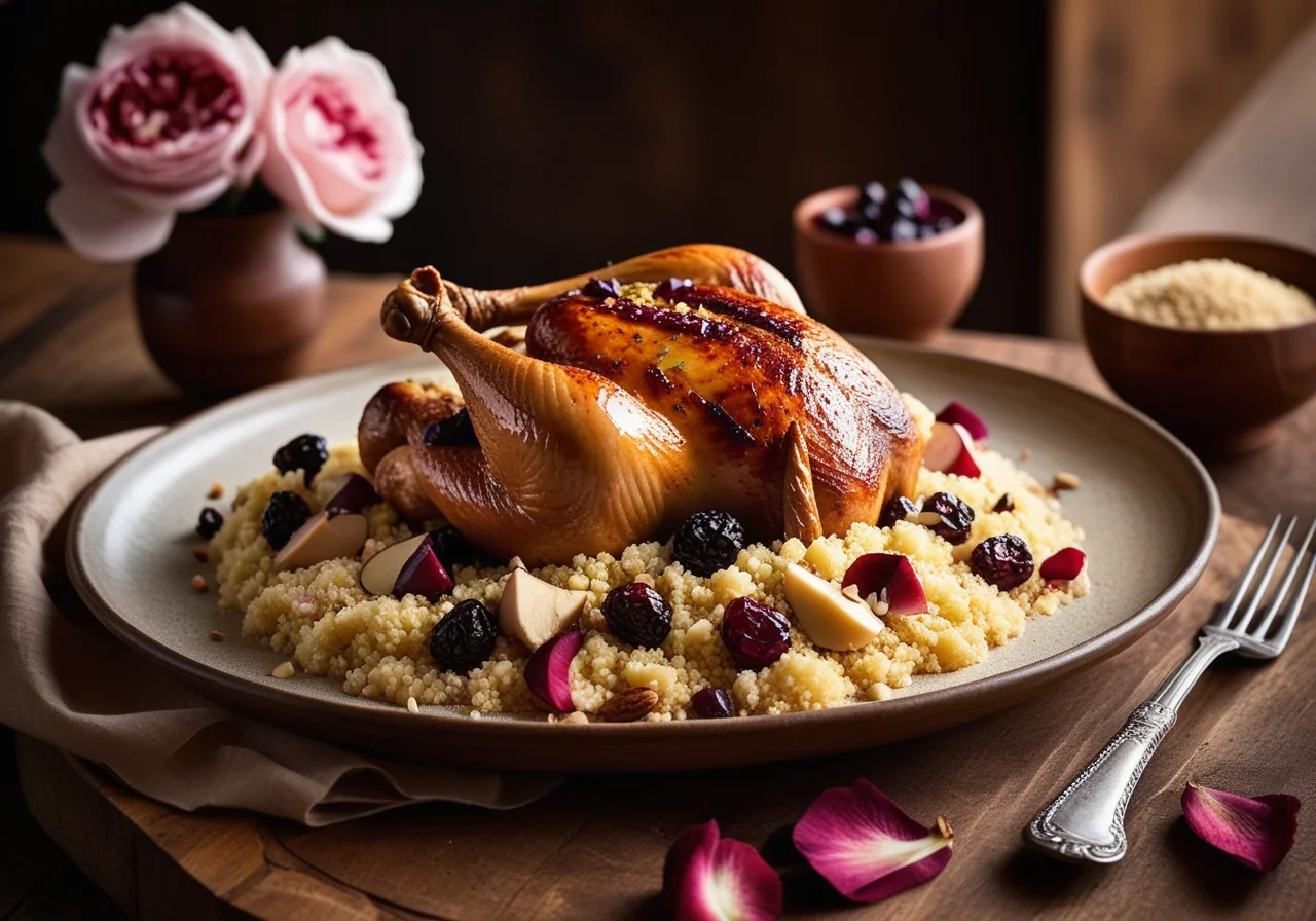 Stubenküken auf Couscous