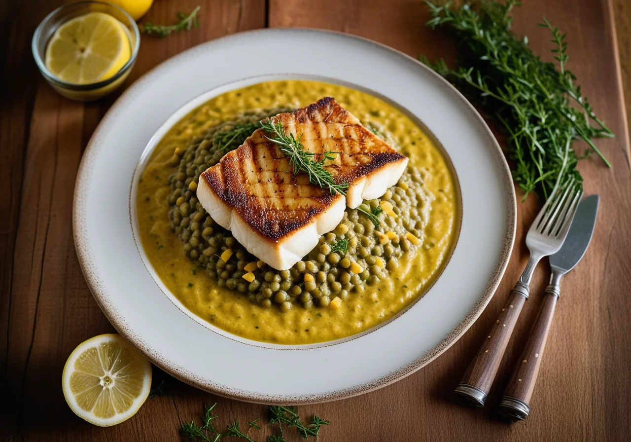 Waller Fillet on Lentil Ragout