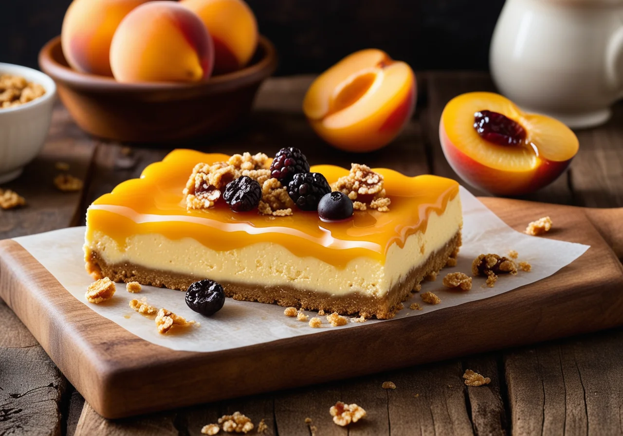 Apricot Cheesecake Sheet Cake