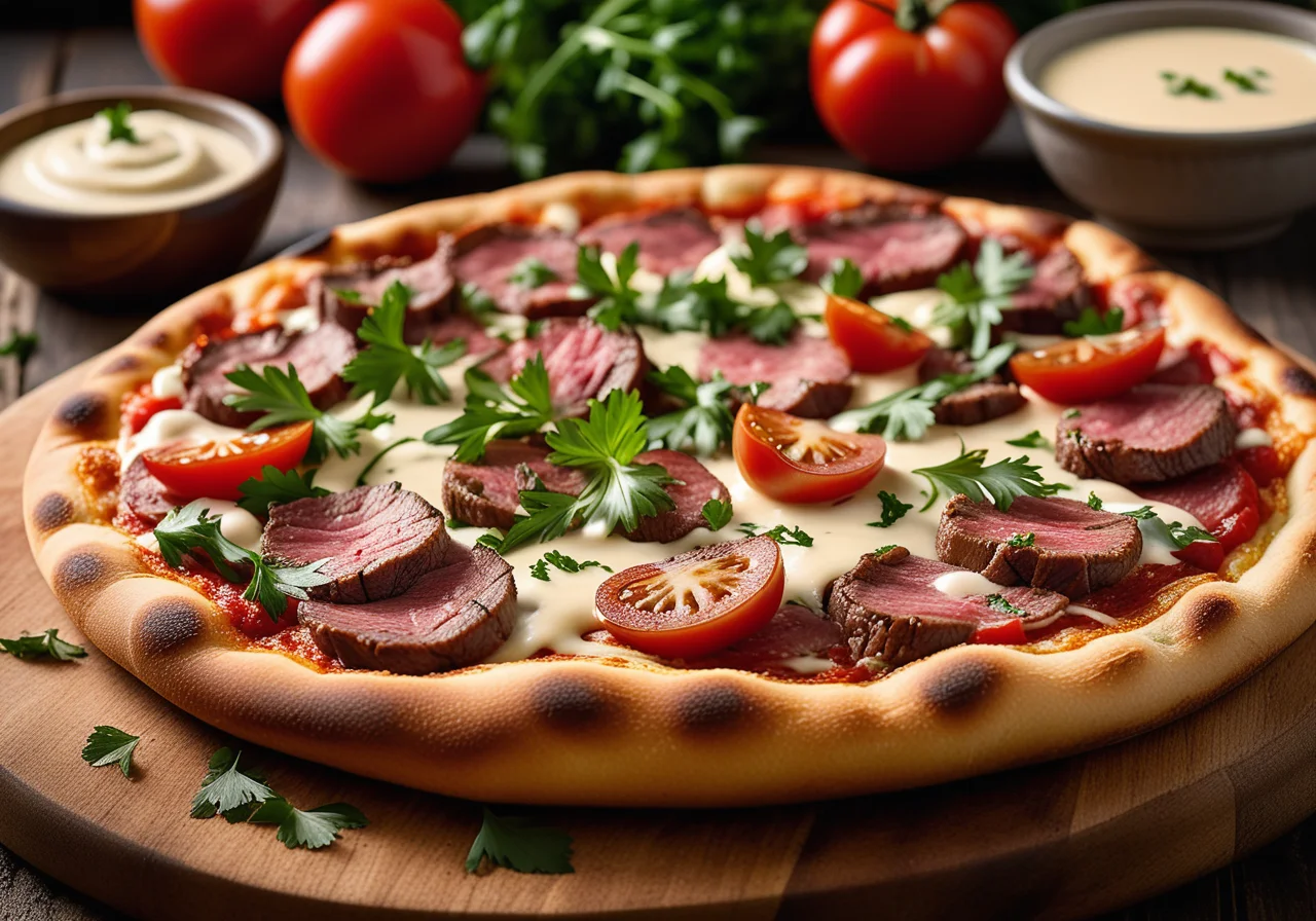 Pizza with Beef Fillet